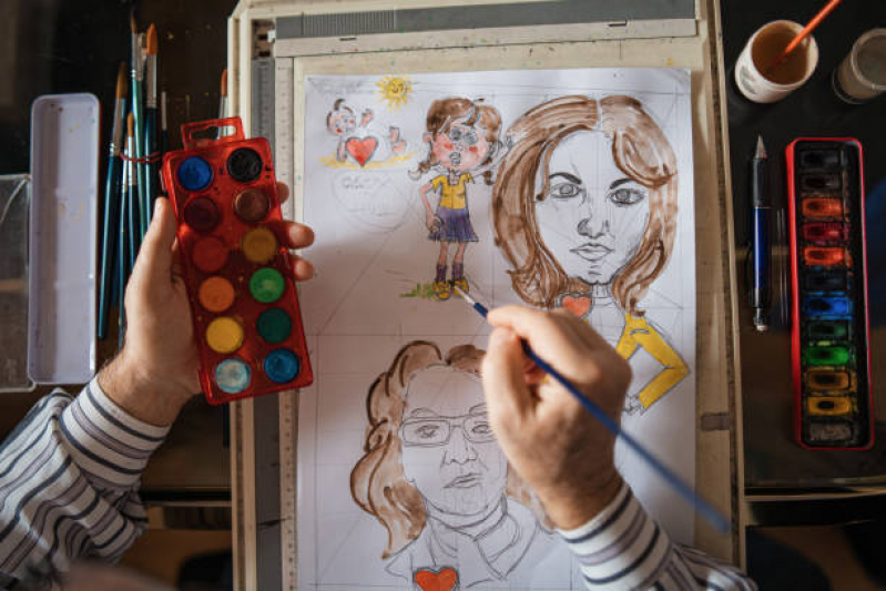 Empresa Que Faz Caricatura para Festas Caieiras - Caricatura ao Vivo Casamento